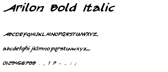 Arilon Bold Italic font